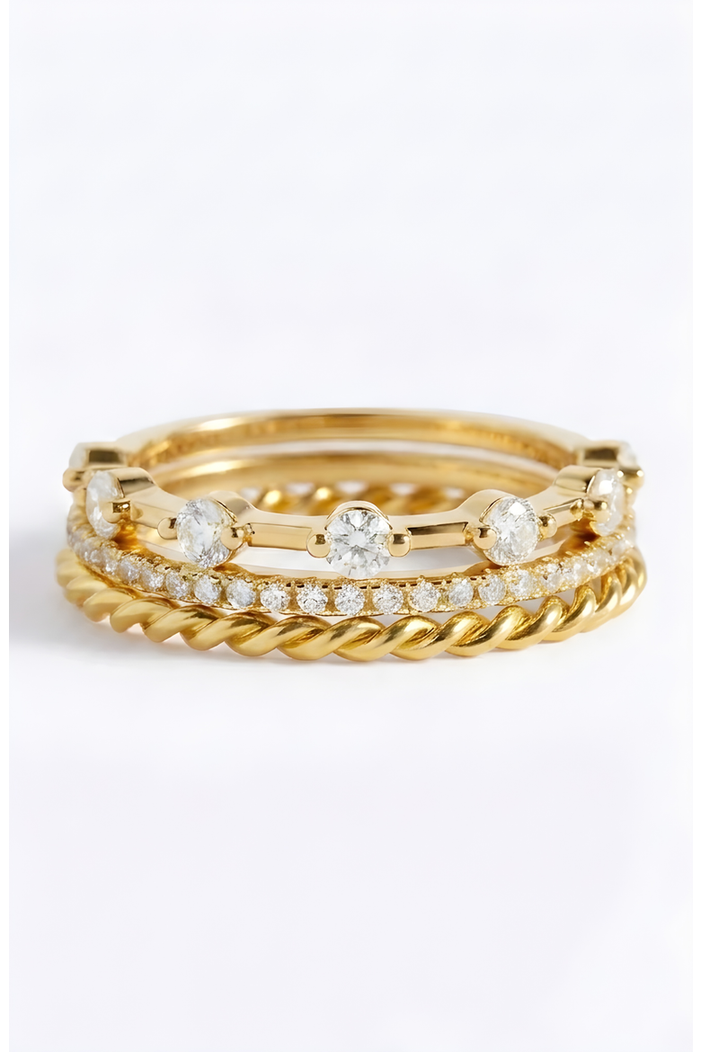 Modern Ring Stack, Main, color, Gold