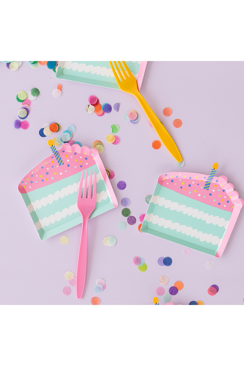 It's A Birthday Cake Slice Canape Plates, Alternate, color, Assorted Pre-Pack