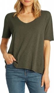 matty m. High-Low Slub T-Shirt