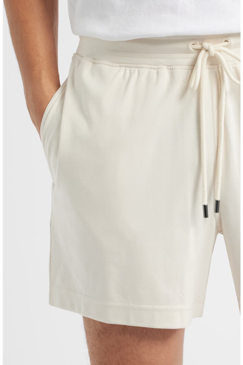 Stretch Cotton & Modal Blend Drawstring Pajama Shorts, Alternate, color, OATMEAL