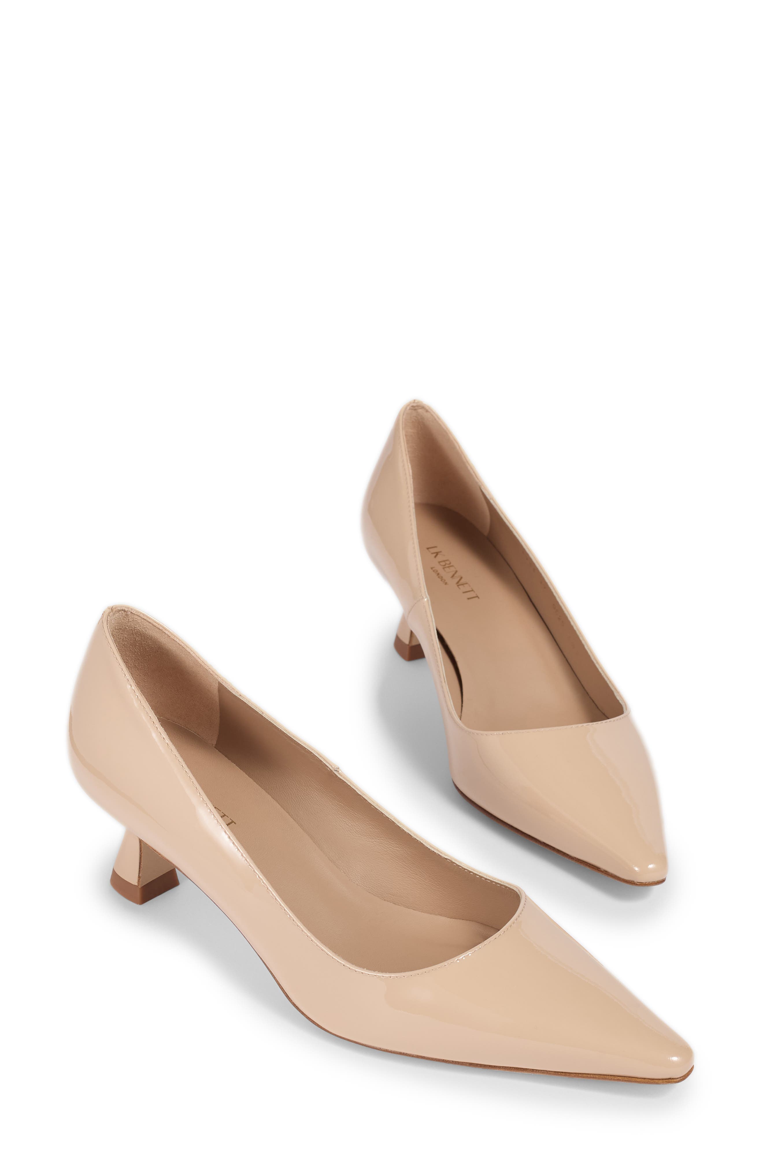 LK Bennett Avalina Flare Kitten Heel Pump, Alternate, color, Beige