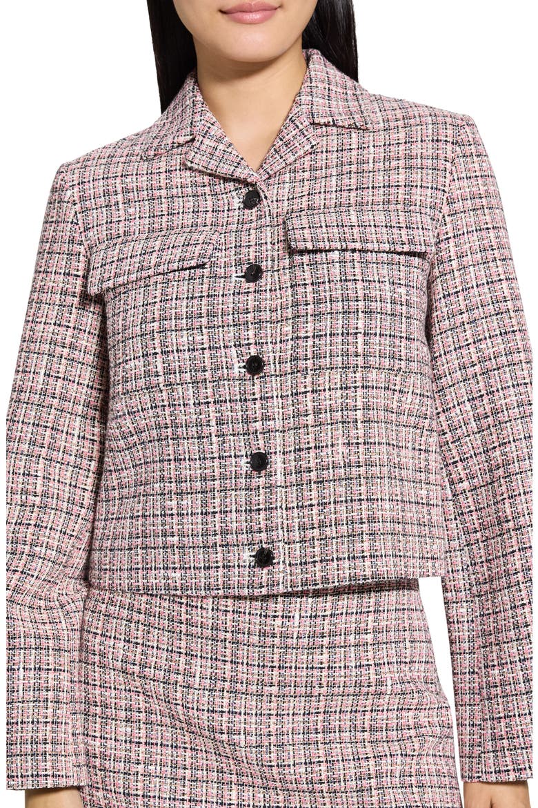 Tweed Crop Jacket, Alternate, color, PINK MULTI