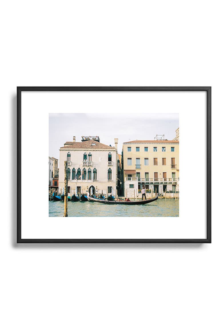 Gondola in the Canals of Venice Framed Art Prin, Main, color, BLACK TONES
