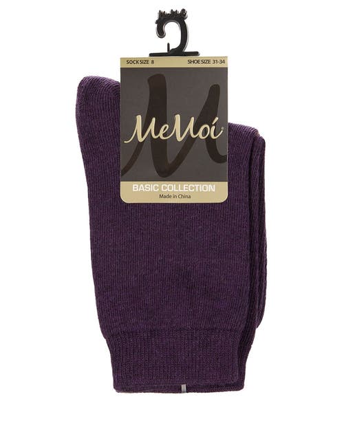 Memoi Kids' Basic Cotton Blend Crew Socks