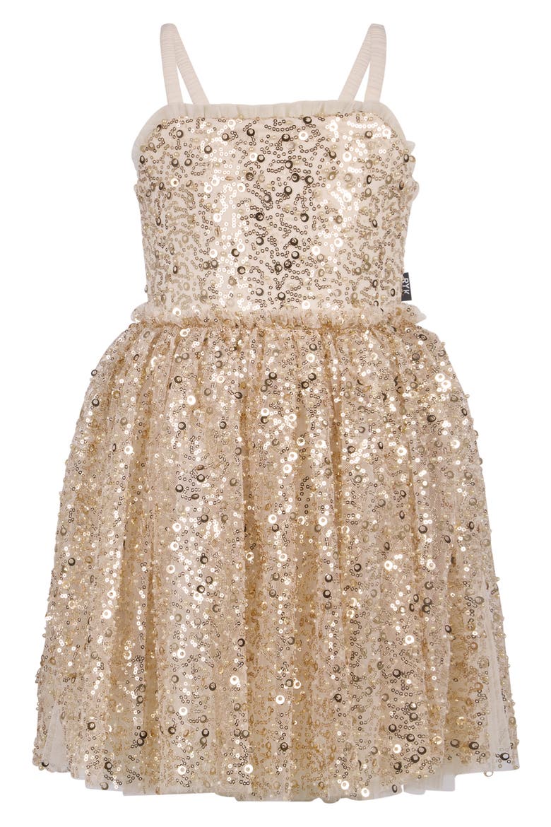 Kids' Disco Sequin Dress, Main, color, GOLD