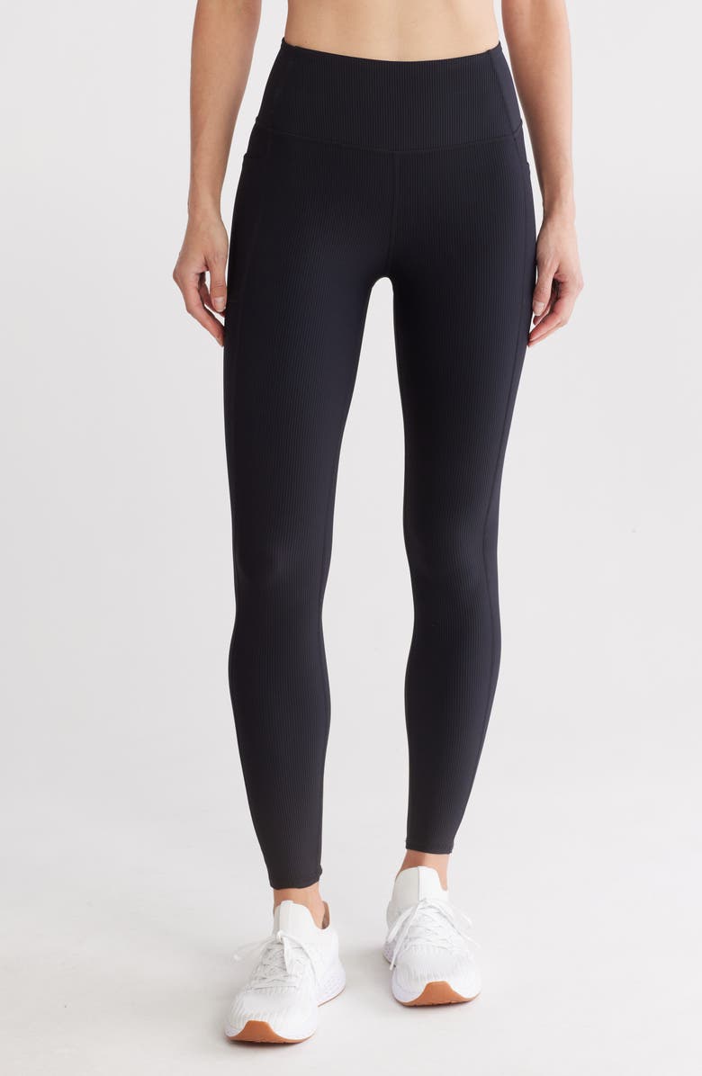 SKECHERS GOFLEX High Waist Pocket Ribbed Leggings, Main, color,