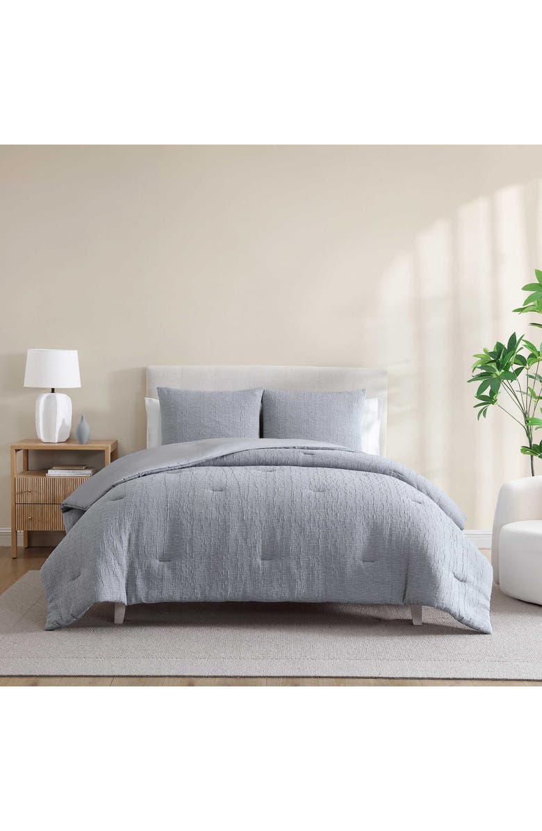 Nautica l Stitch Textured Comforter Set, Alternate, color, Grey