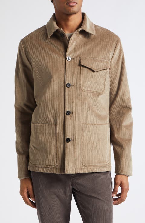 Medium Wale Cotton Stretch Corduroy Overshirt