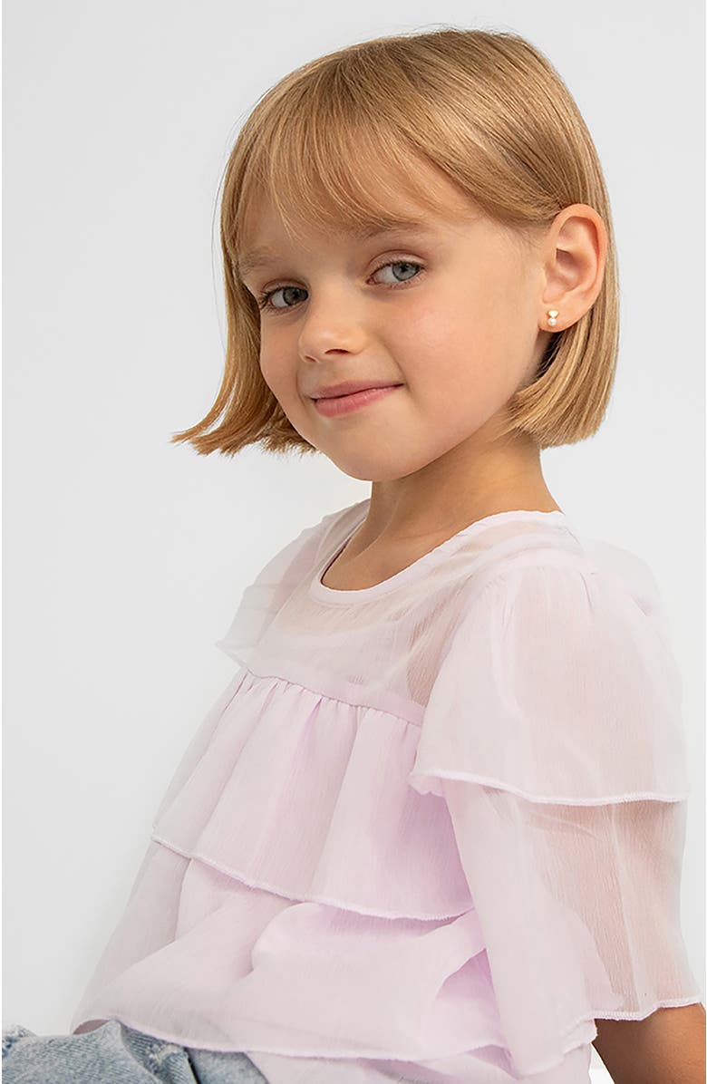 In Season Jewelry 14k Shaped Drop Girl Earrings, Alternate, color, White