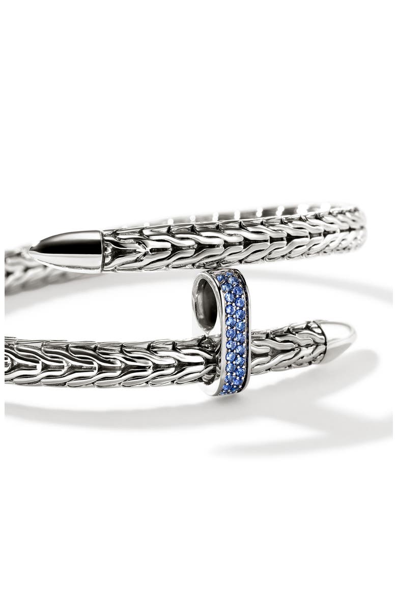 Spear Flex Cuff, Gemstones, 5.5mm, Alternate, color, SILVER/ BLUE