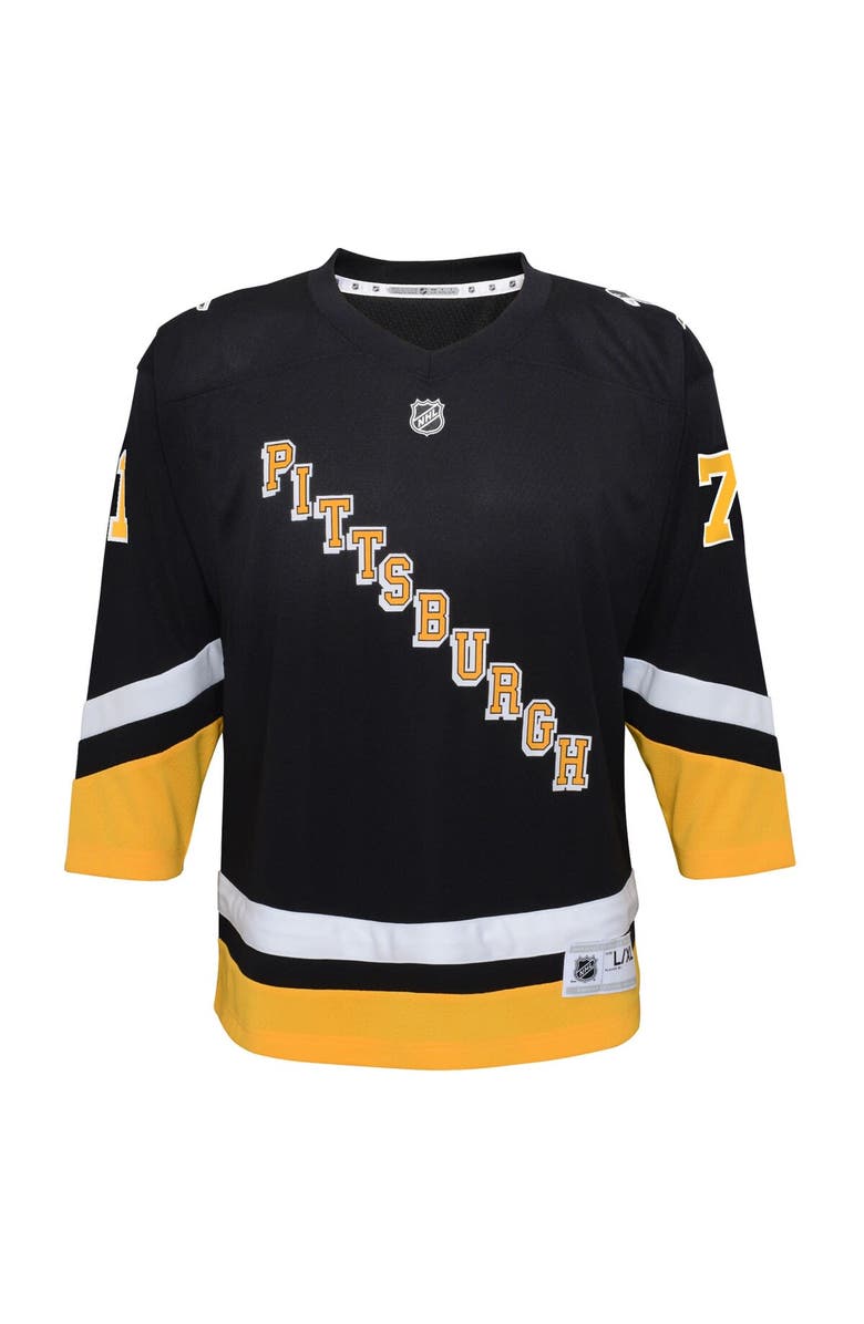 Outerstuff Youth Evgeni Malkin Black Pittsburgh Penguins 2021/22 Alternate Replica Player Jersey, Alternate, color, Black