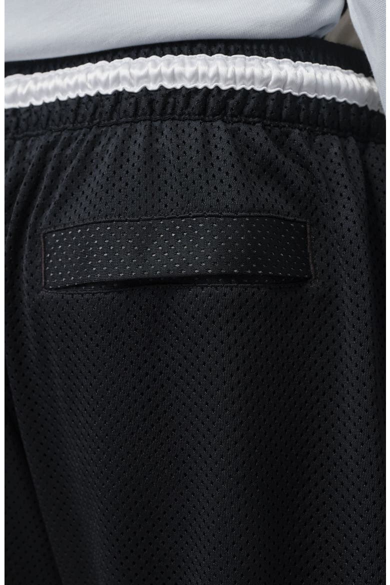 Dri-FIT Brooklyn Diamond Mesh Basketball Shorts, Alternate, color, BLACK/ METALLIC SILVER