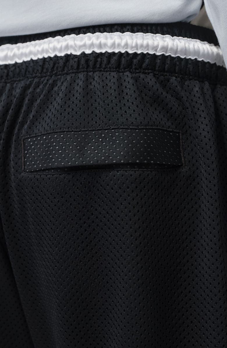 Jordan Dri-FIT Brooklyn Diamond Mesh Basketball Shorts, Alternate, color, Black/ Metallic Silver