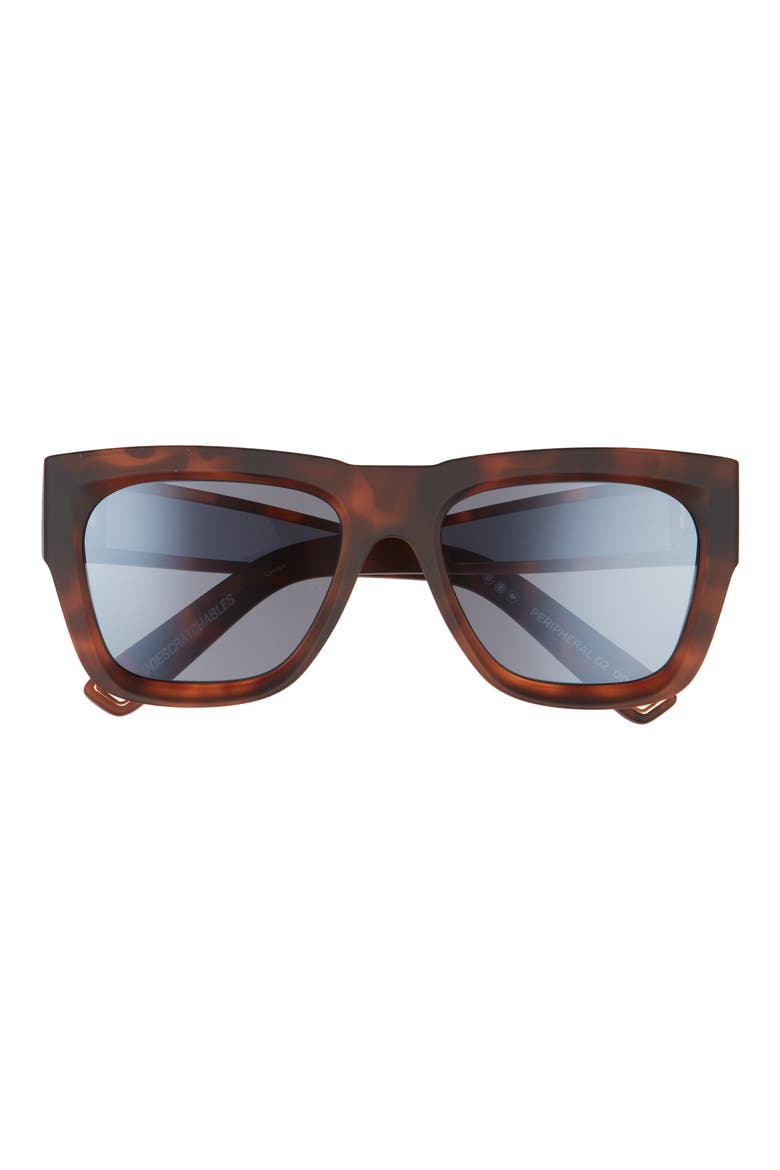 Unisex Peripheral 55mm Square Sunglasses, Main, color, DARK TORT RUBBER