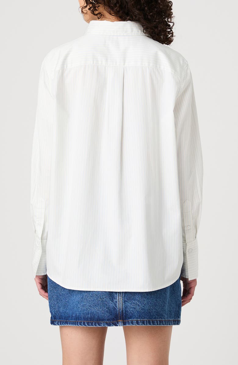 French Connection Pinstripe Cotton Poplin Button-Up Shirt, Alternate, color,