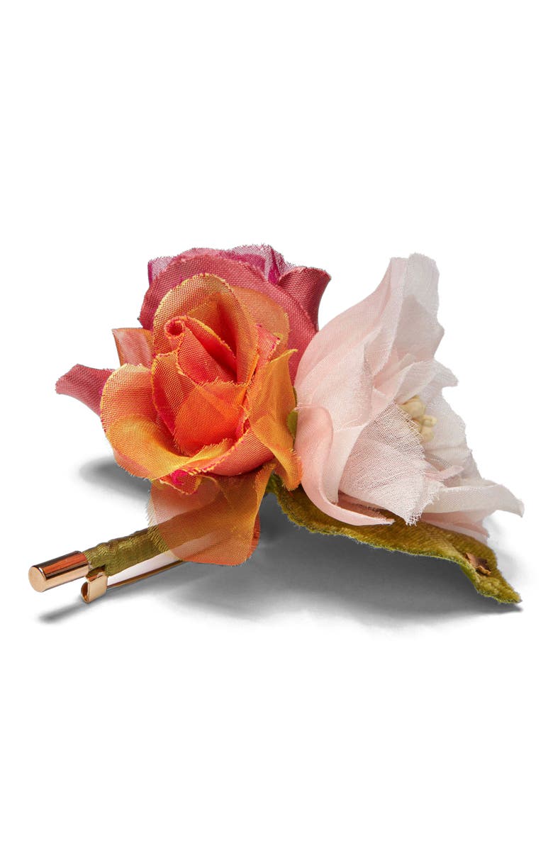 Helena Simon The Spray Rose Floral Brooch, Alternate, color, Multi