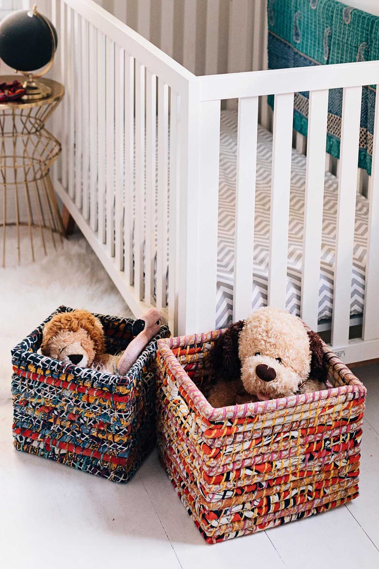 Sari Storage Basket 12H, Alternate, color, Brown