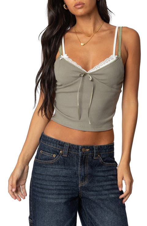 Lace Trim Layered Camisole