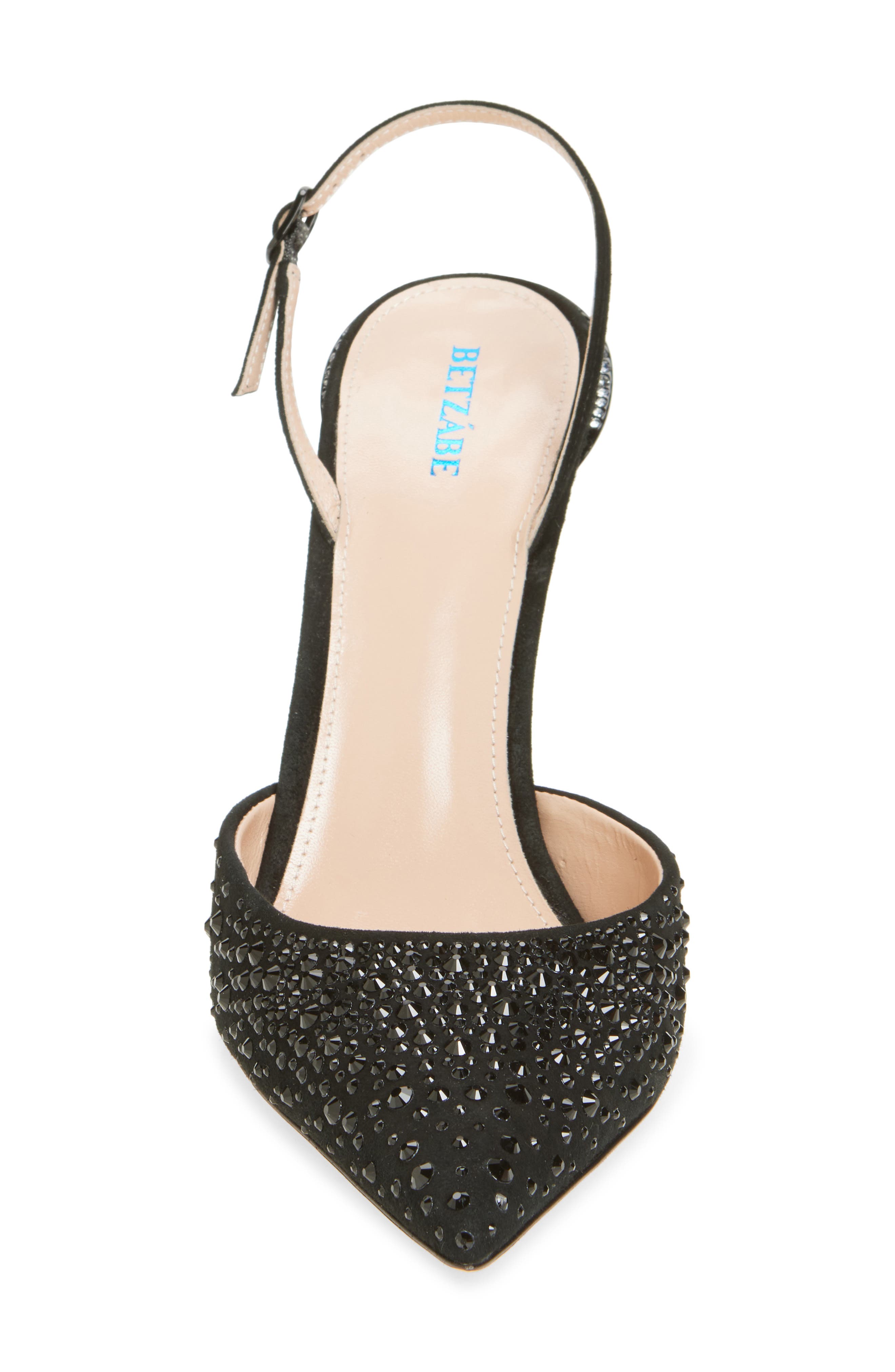 BETZÁBE Sofia Crystal Embellished Slingback Pump, Alternate, color, Black