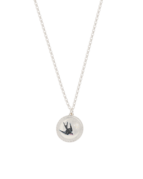 Swallow Spirit Guide Silver Chain Necklace