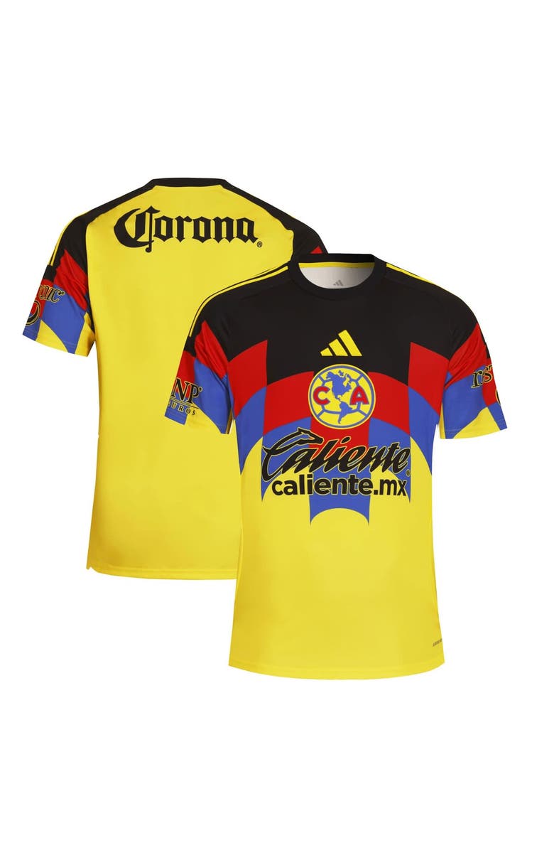 adidas Men's adidas Yellow Club America 2025/26 Home Replica Jersey, Main, color, Yellow