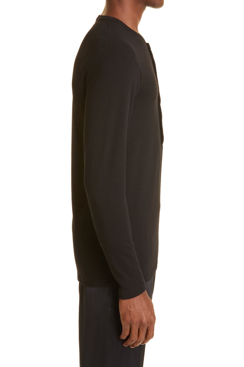 Cotton Knit Henley, Alternate, color, BLACK