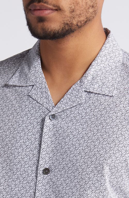 Theory Daze Geo Shell Camp Shirt In Blue