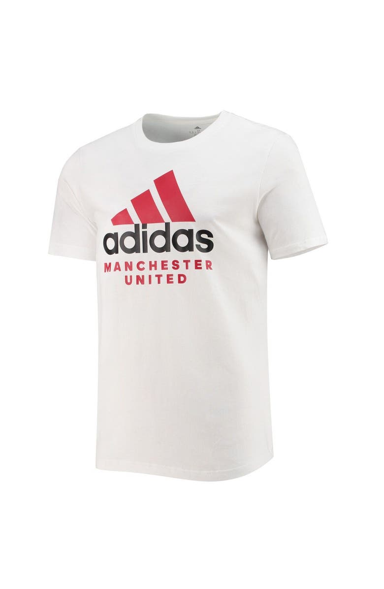 adidas Men's adidas White Manchester United DNA Logo T-Shirt, Alternate, color,
