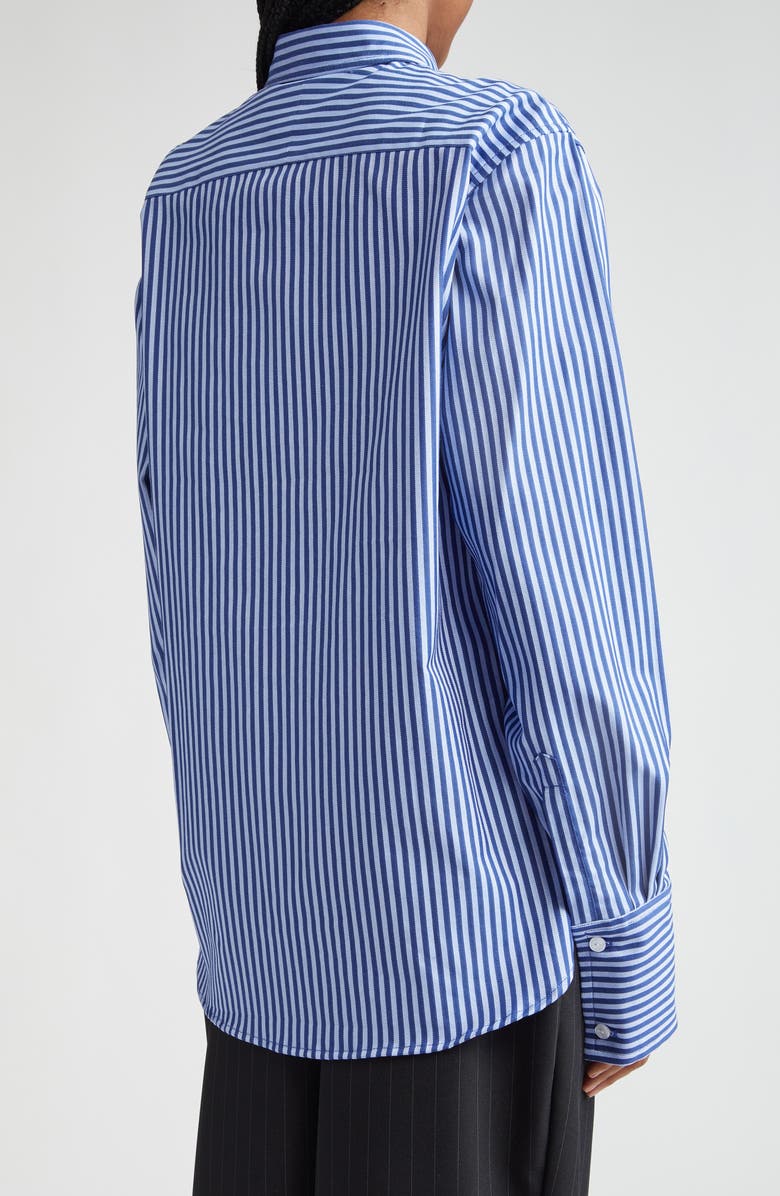 HOUSE OF AAMA Embroidered Stripe Button-Up Shirt, Alternate, color,