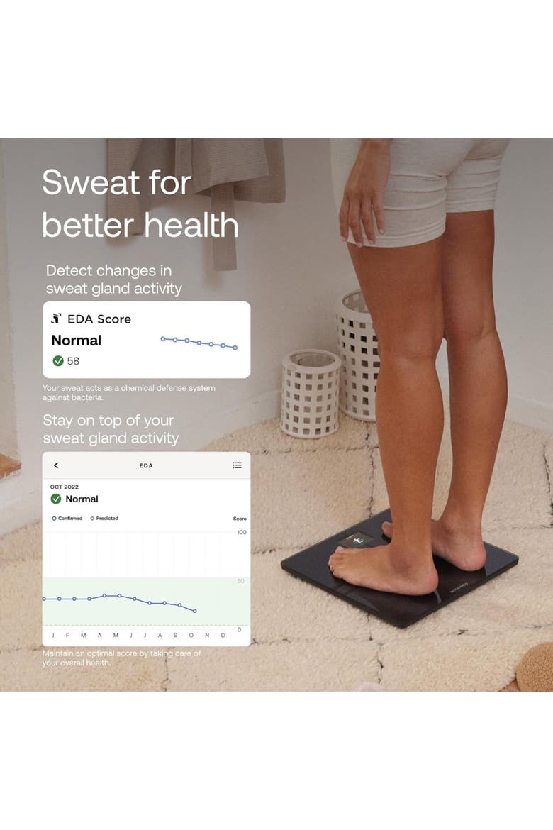 Body Comp - Scale for Body Weight and Complete Body Analysis, Wi-Fi & Bluetooth, Baby Digital Scale, Accurate Visceral Fat, Heart Health, Scales Compatible with Apple, FSA/HSA, Alternate, color, Black
