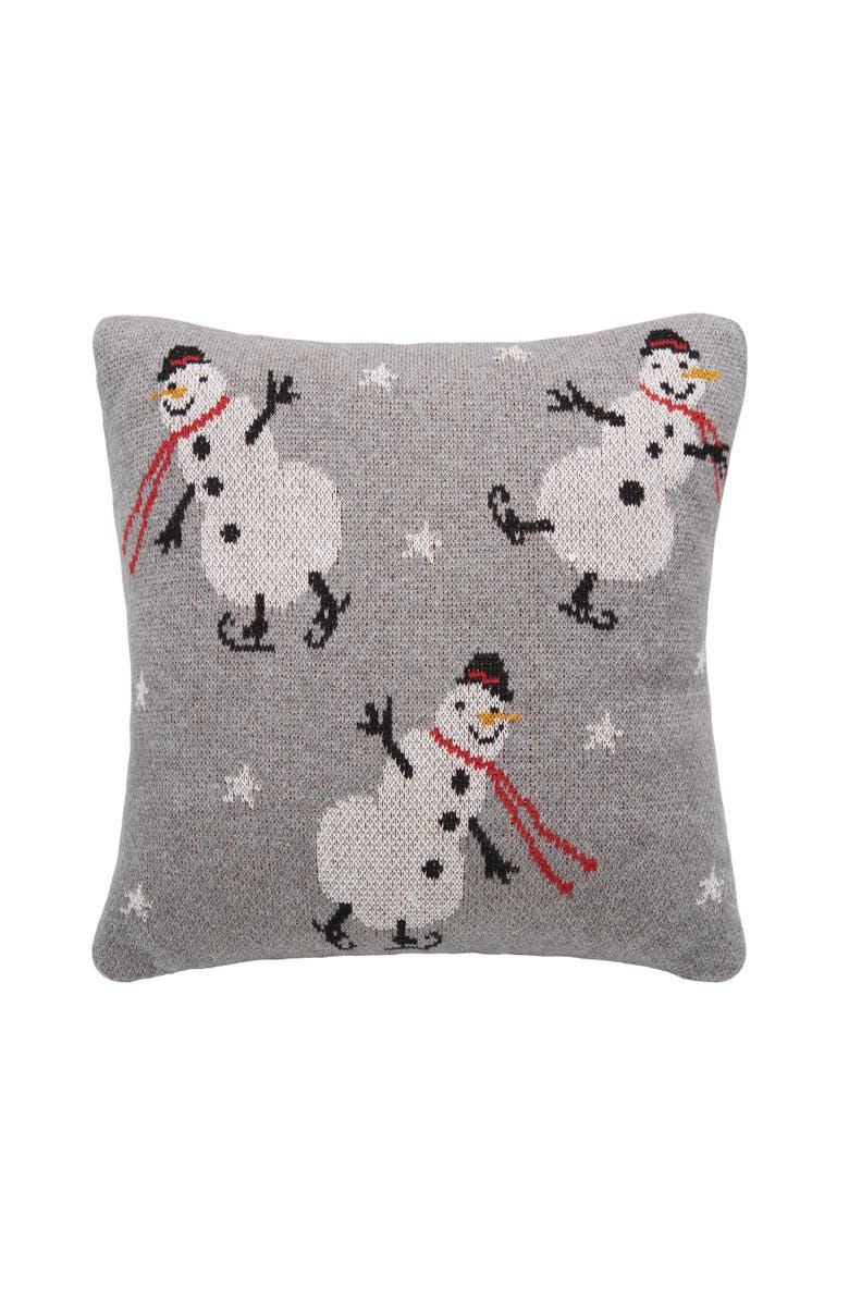C&F Home Snowman Christmas Throw Pillow, 12" x 12", Main, color, Grey