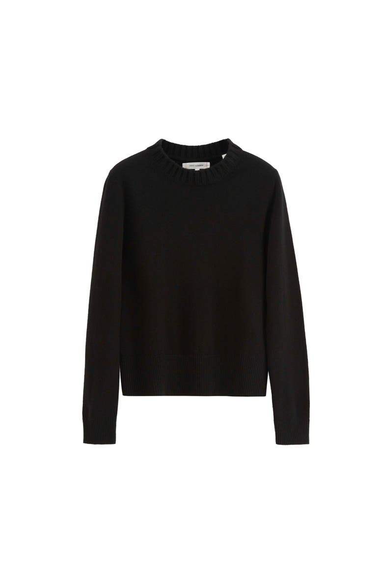 Chinti & Parker Wool & Cashmere Cropped Sporty Sweater, Alternate, color, Black