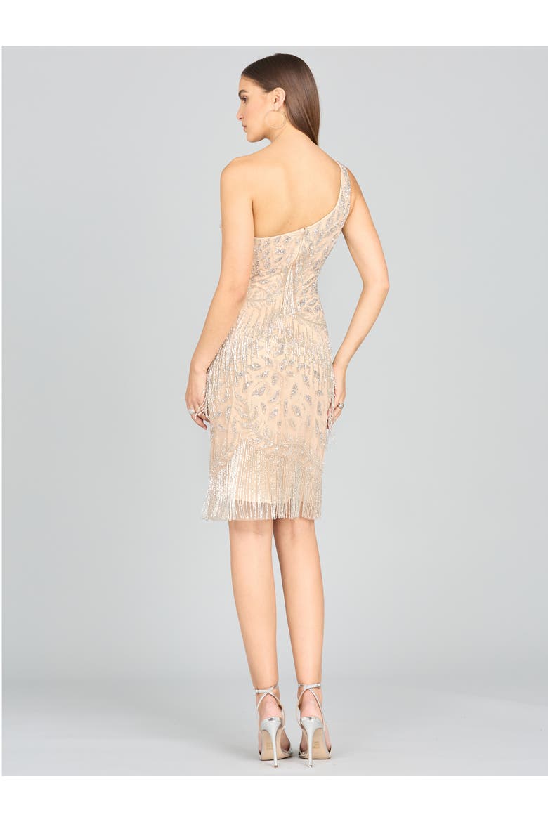 One Shoulder Cocktail Dress, Alternate, color, NudeSilver