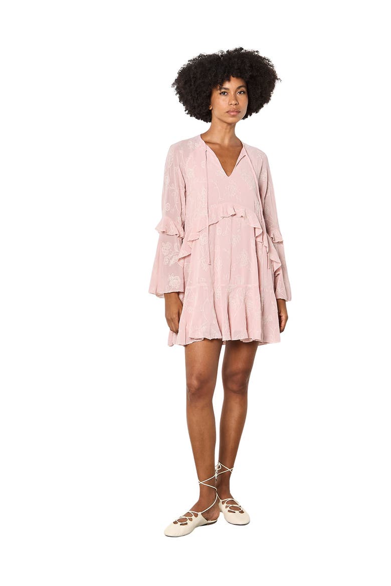 Paisley Embroidered Boho Dress, Main, color, Pink