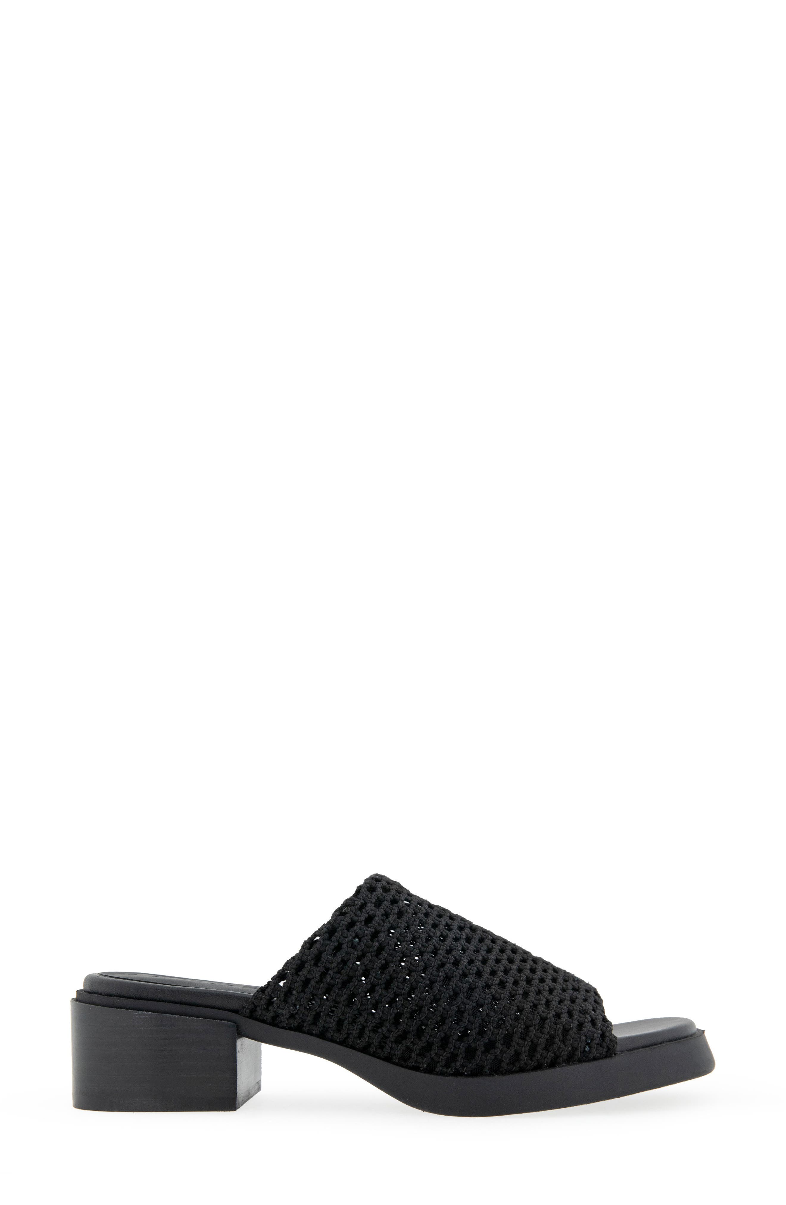 Aerosoles Denise Platform Sandal, Alternate, color, Black Stretch