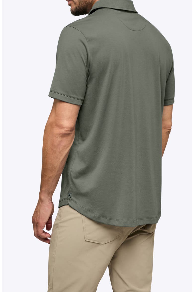 Trim Fit Cotton Blend Polo, Alternate, color, GUNMETAL