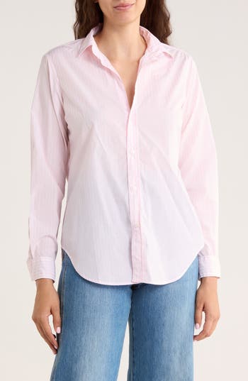 Frank & Eileen Classic Cotton Button-up Shirt In Pink