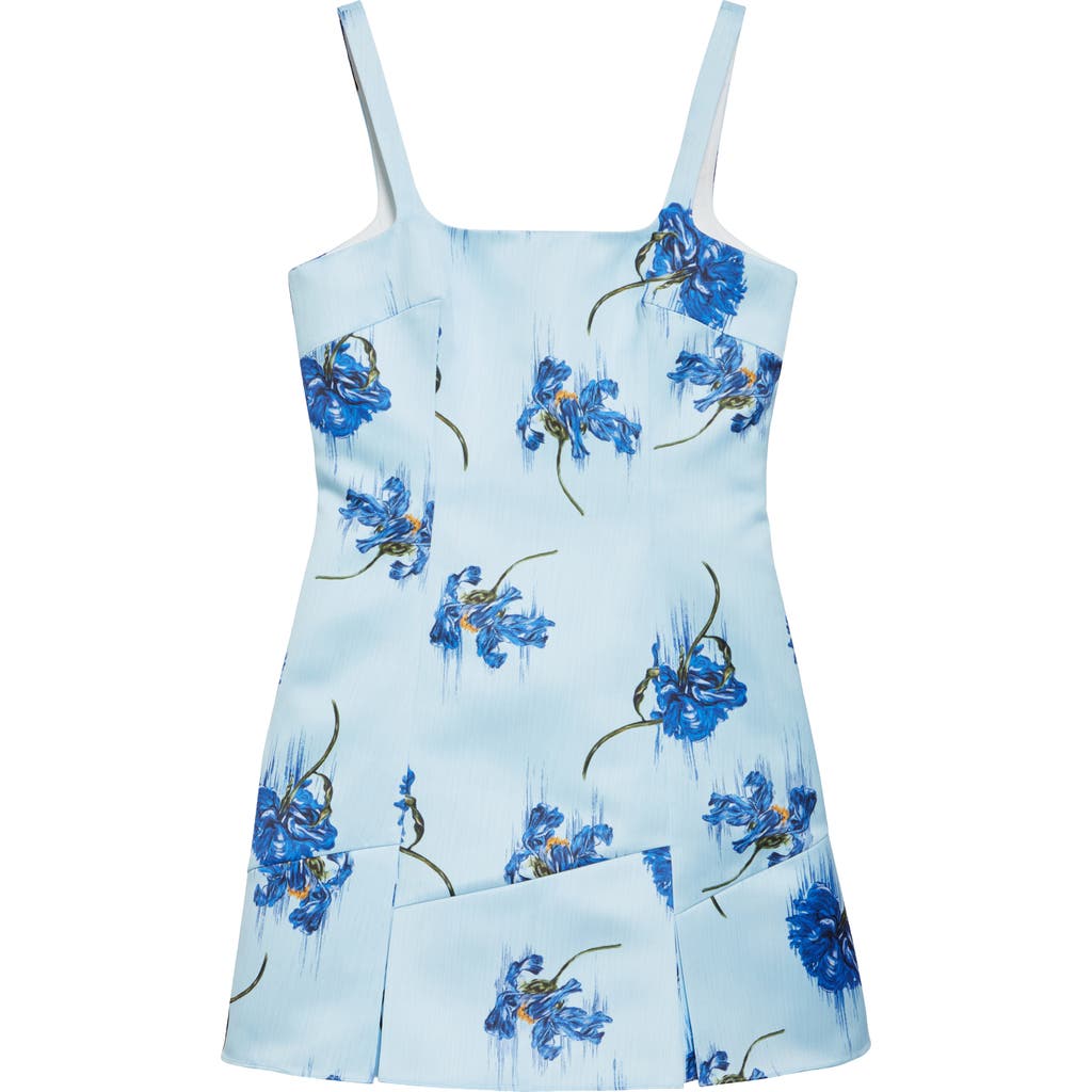 EMILIA WICKSTEAD EMILIA WICKSTEAD FLORAL SATIN MINIDRESS