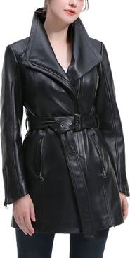 Kimi & Kai Ada Leather Trench Coat