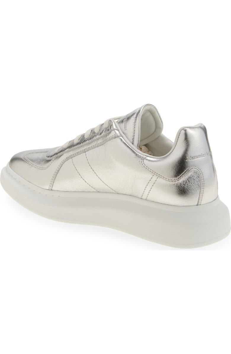 McQueen Oversized Mirror Sneaker, Alternate, color, Silver