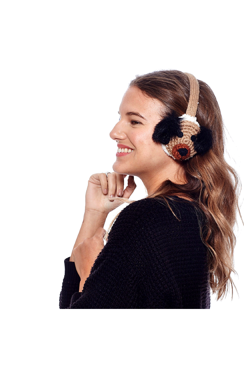 Nirvanna Designs Crochet Dog Earmuffs, Alternate, color, Brown