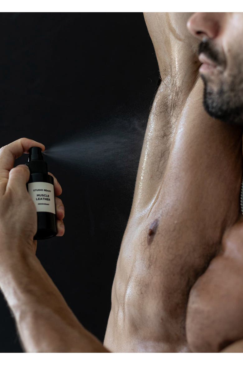 Muscle Leather Spray Deodorant, Alternate, color, Black