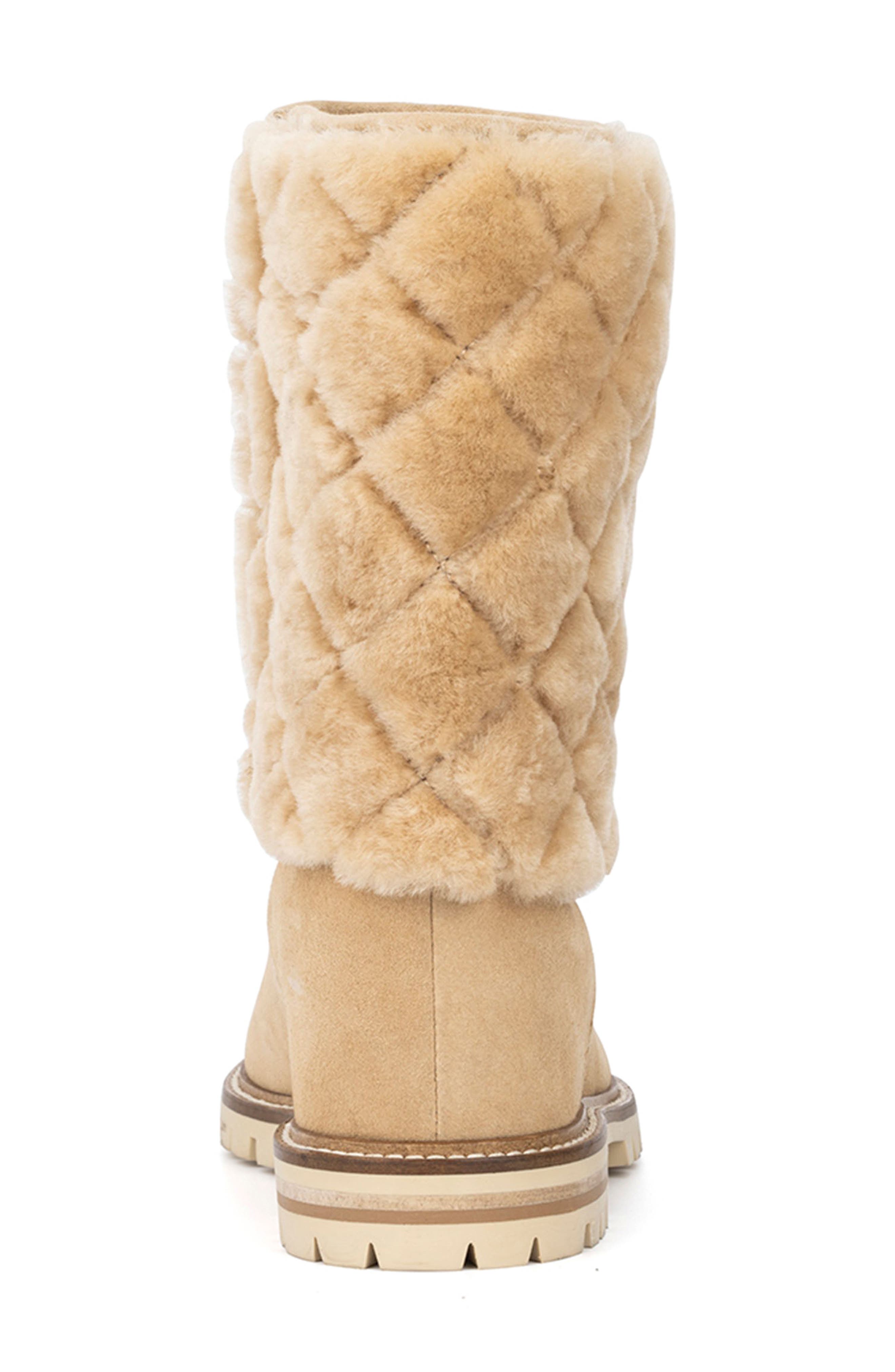 Casandra Genuine Shearling Winter Boot, Alternate, color, BEIGE/ SAND