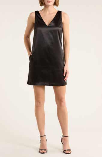 WAYF Bow Satin Minidress