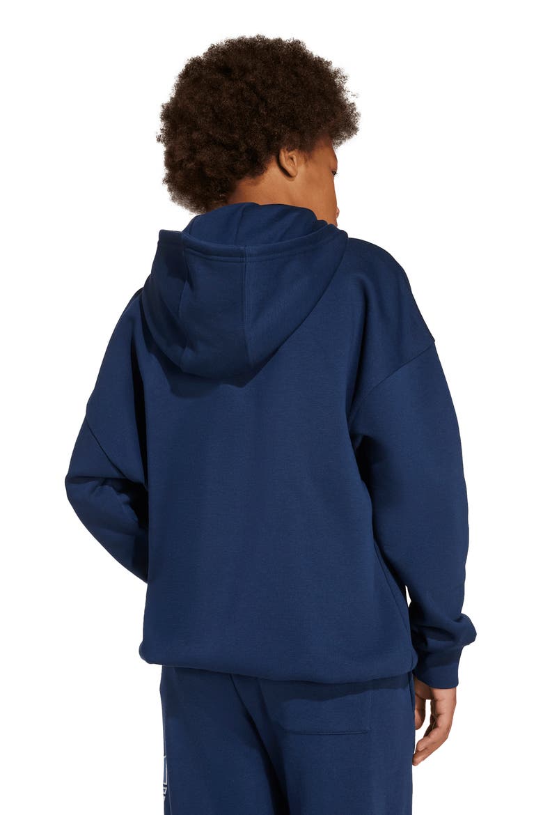 Kids' Trefoil Hoodie, Alternate, color, NIGHT INDIGO