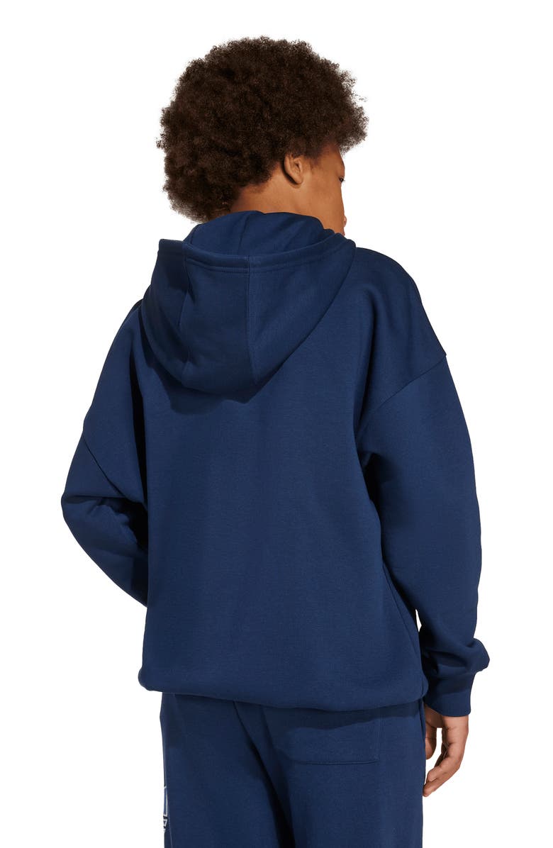 adidas Originals Kids' Trefoil Hoodie, Alternate, color, Night Indigo