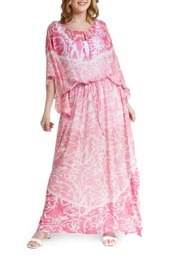 SAACHI Abstract Print Cover-Up Kaftan