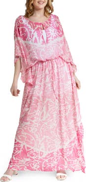 SAACHI Abstract Print Cover-Up Kaftan