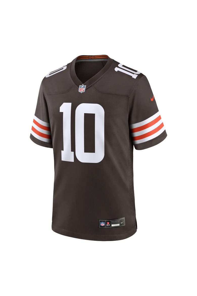 Men's Nike Quinshon Judkins Brown Cleveland Browns 2025 NFL Draft Game Jersey, Alternate, color, Brown