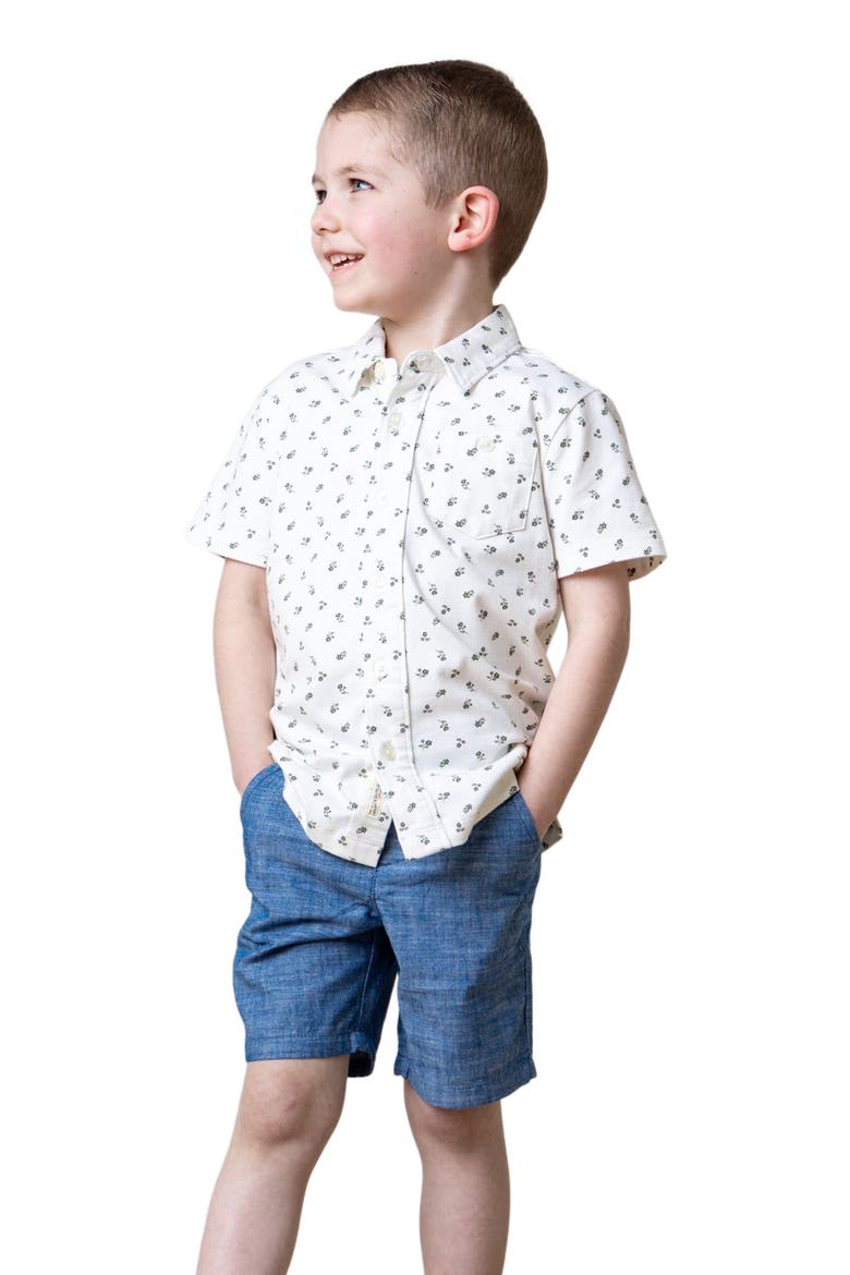 Boys' Organic Chambray Short, Toddler, Alternate, color, Chambray